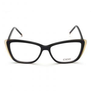 IDEE Full Rim Square Shiny Black-Transparent Top ID1577 C1 Women Eyeglasses