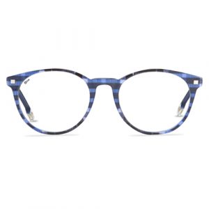 Nova Full Rim Oval Shiny Check Blue NB003 F01 Teens Computer Glasses