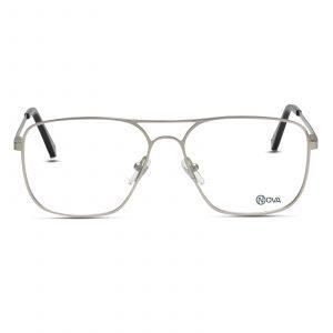 NOVA Full Rim Square Shiny Silver NVF1971 F02 Men Eyeglasses