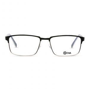 NOVA Full Rim Rectangular Matte Black NVF2517 F02 Men Eyeglasses