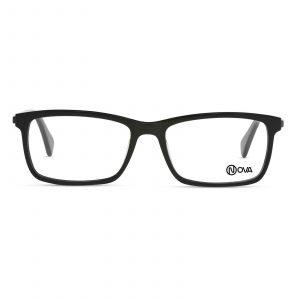 NOVA Full Rim Rectangular Shiny Black NVF2518 F01 Men Eyeglasses