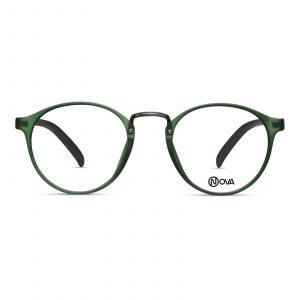 NOVA Full Rim Round Matte Army Green NVF3817 F04 Women Eyeglasses
