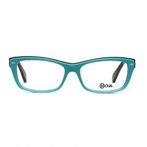 NOVA Full Rim Rectangular Shiny Turquoise NVF4017 F01 Women Eyeglasses