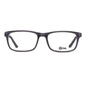 NOVA Full Rim Rectangular Shiny Translucent Grey NVF5217 F01 Kids Eyeglasses