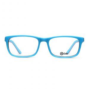 NOVA Full Rim Rectangular Shiny Blue NVF5217 F02 Kids Eyeglasses