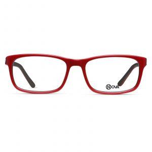 NOVA Full Rim Rectangular Shiny Red NVF5217 F03 Kids Eyeglasses
