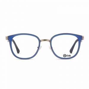 NOVA Full Rim Square Shiny Blue NVF7418 F03 Women Eyeglasses