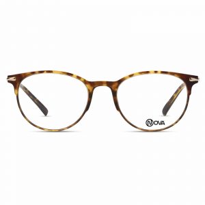 NOVA Full Rim Oval Shiny Demi Light Brown NVF7818 F02 Women Eyeglasses