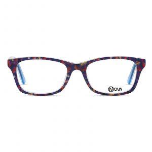 NOVA Full Rim Rectangular Shiny Purple NVF8618 F02 Kids Eyeglasses