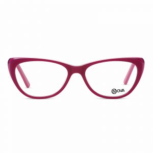 NOVA Full Rim Cat Eye Shiny Maroon NVF8818 F02 Kids Eyeglasses