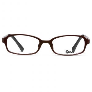 NOVA Full Rim Rectangular Shiny Maroon NVF1213 ZP02 Kids Eyeglasses