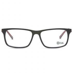 NOVA Full Rim Rectangular Shiny Black NVF1903 F01 Men Eyeglasses