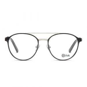 NOVA Full Rim Oval Shiny Black NVF1919 F01 Men Eyeglasses