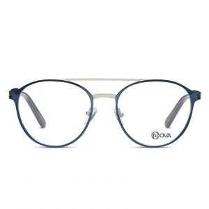 NOVA Full Rim Oval Shiny Blue NVF1919 F03 Men Eyeglasses
