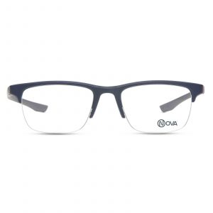 NOVA Half Rim Rectangular Matte Royal Blue NVF1920 F02 Men Eyeglasses