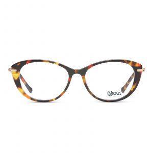 NOVA Full Rim Oval Shiny Demi Brown NVF1931 F02 Women Eyeglasses