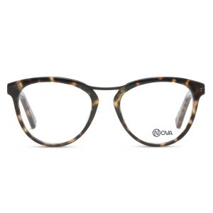 NOVA Full Rim Oval Shiny Demi Brown NVF1932 F03 Women Eyeglasses