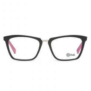 NOVA Full Rim Square Shiny Black NVF1933 F01 Women Eyeglasses