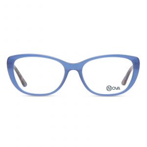 NOVA Full Rim Cat Eye Shiny Translucent Blue NVF1934 F03 Women Eyeglasses