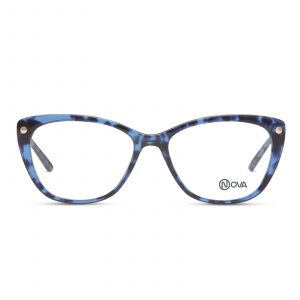 NOVA Full Rim Cat Eye Shiny Demi Blue NVF1942 F02 Women Eyeglasses