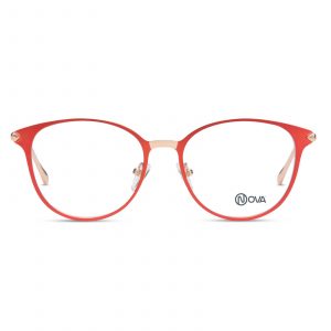 NOVA Full Rim Oval Matte Red NVF1948 F01 Women Eyeglasses