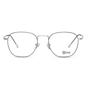 NOVA Full Rim Round Shiny Blue NVF1955 F03 Unisex Eyeglasses