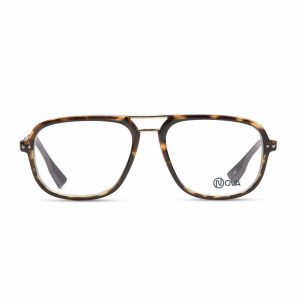 NOVA Full Rim Square Shiny Demi Brown PNF002 02 Men Eyeglasses