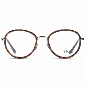 NOVA Full Rim Round Shiny Demi Olive PNF015 01 Women Eyeglasses