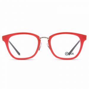 NOVA Full Rim Square Shiny Red PNF016 02 Women Eyeglasses
