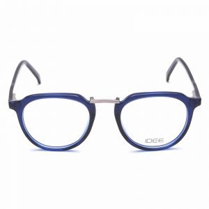 IDEE Full Rim Square Shiny Transparent Blue-Shiny Gun ID1656 C3 Men Eyeglasses
