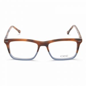 IDEE Full Rim Square Shiny Brown Demi-Shiny Transparent Blue ID1664 C3 Men Eyeglasses