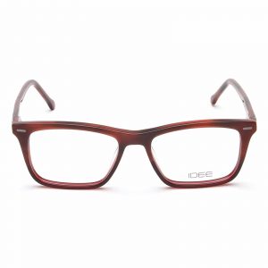 IDEE Full Rim Square Shiny Red Demi ID1664 C4 Men Eyeglasses