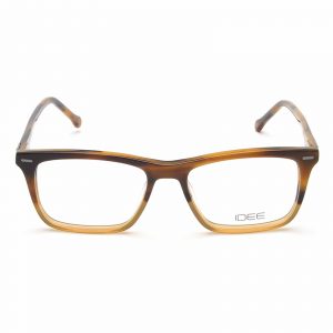 IDEE Full Rim Square Shiny Brown Demi-Shiny Transparent Beige ID1664 C6 Men Eyeglasses
