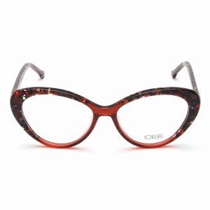 IDEE Full Rim Cat Eye Shiny Red Demi-Shiny Crystal Red ID1668 C4 Women Eyeglasses