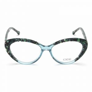 IDEE Full Rim Cat Eye Shiny Green Demi-Shiny Crystal Light Blue ID1668 C5 Women Eyeglasses