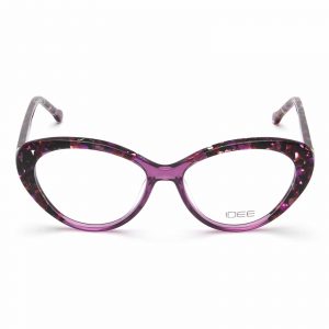 IDEE Full Rim Cat Eye Shiny Purple Demi-Shiny Crystal Purple ID1668 C8 Women Eyeglasses