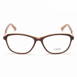 IDEE Full Rim Square Shiny Brown-Shiny Transparent Light Brown ID1731 C3 Women Eyeglasses