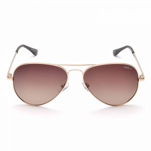 IDEE Full Rim Pilot Shiny Light Gold IDS2500 C13P Unisex SUNGLASSES