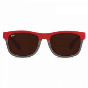 NOVA Full Rim Rectangular Matt Red + Matt Grey NV3718 F02 KIDS SUNGLASSES