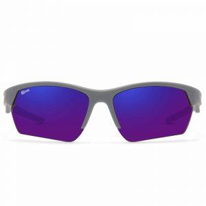 NOVA Half Rim Wrap Around Matte Grey with Navy Blue  NV6017 F03 SPORTS SUNGLASSES