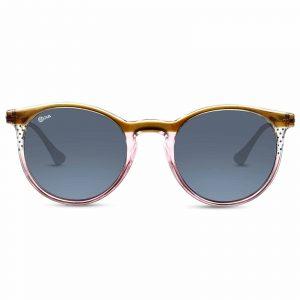 NOVA Full Rim Round Shiny Crystal Olive  NV8618 F01 TEENS SUNGLASSES