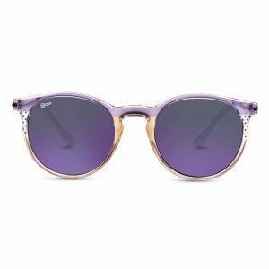 NOVA Full Rim Round Shiny Crystal Purple  NV8618 F02 TEENS SUNGLASSES