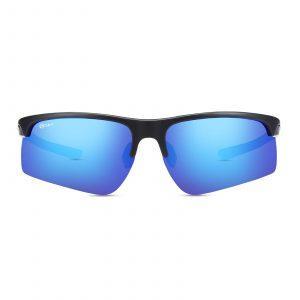 NOVA Half Rim Wrap Around Matte  Black with Blue  NV9118 F02 SPORTS SUNGLASSES