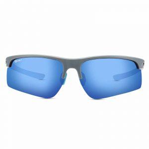 NOVA Half Rim Wrap Around Matte Grey with Sky Blue  NV9118 F03 SPORTS SUNGLASSES