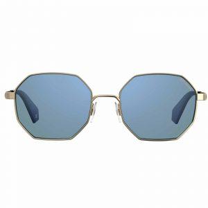 POLAROID Full Rim Hexagon GOLD BLUE 6067S LKS UNISEX SUNGLASSES