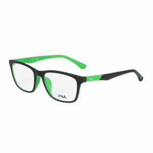 FILA Full Rim Square Mat Black Mat Green VF8966 6BQM Unisex Eyeglasses