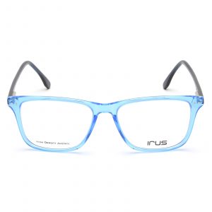 IRUS Full Rim Shiny Crystal Blue-Shiny Gun Part IR2005 C9 Men Eyeglasses