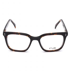 IRUS Full Rim Shiny Transparent Yellow Brown Demi-Shiny Silver Part IR2011 C2 Unisex Eyeglasses