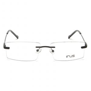 IRUS Rim Less Shiny Black IR2021 C1 Unisex Eyeglasses