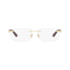 Ray-Ban Rim Less Arista Gold 0RX6401II 2500  55 Men Eyeglasses